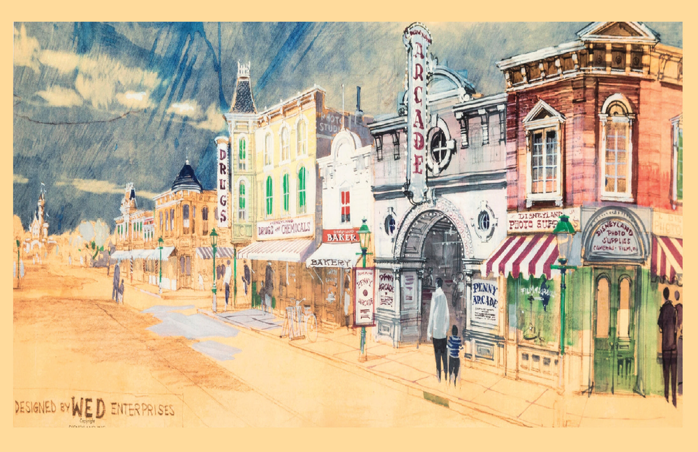 Disneyland Main Street Concept Art Print - 13x19 Satin Poster