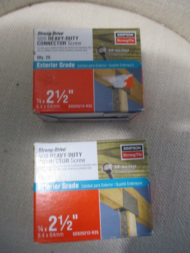 Simpson Strong Tie SDS25212-R25 Structural Wood Screws 1/4