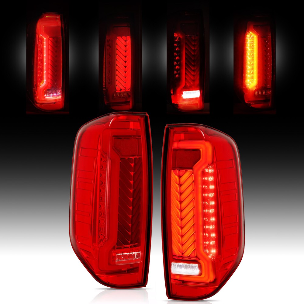Upgraded 2X Red/Black LED Tail Lights for Nissan Frontier 2005-2021