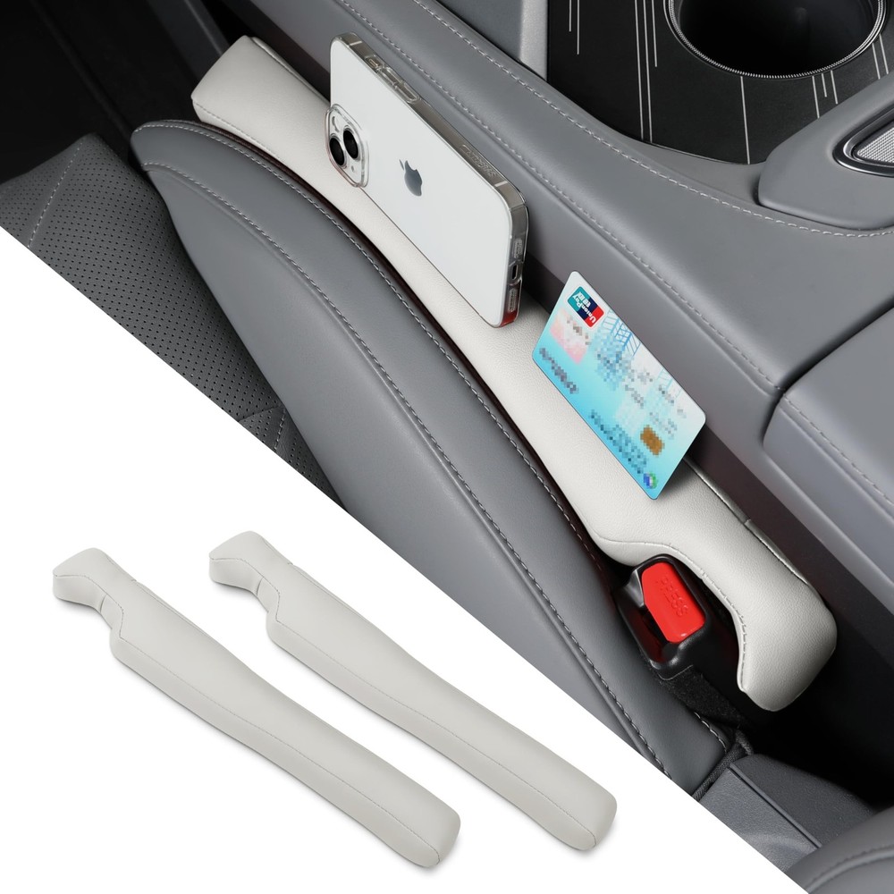 Car seat Gap Filler,2PCS Leather Gap Plug Box for car seat Space,Fill Between...