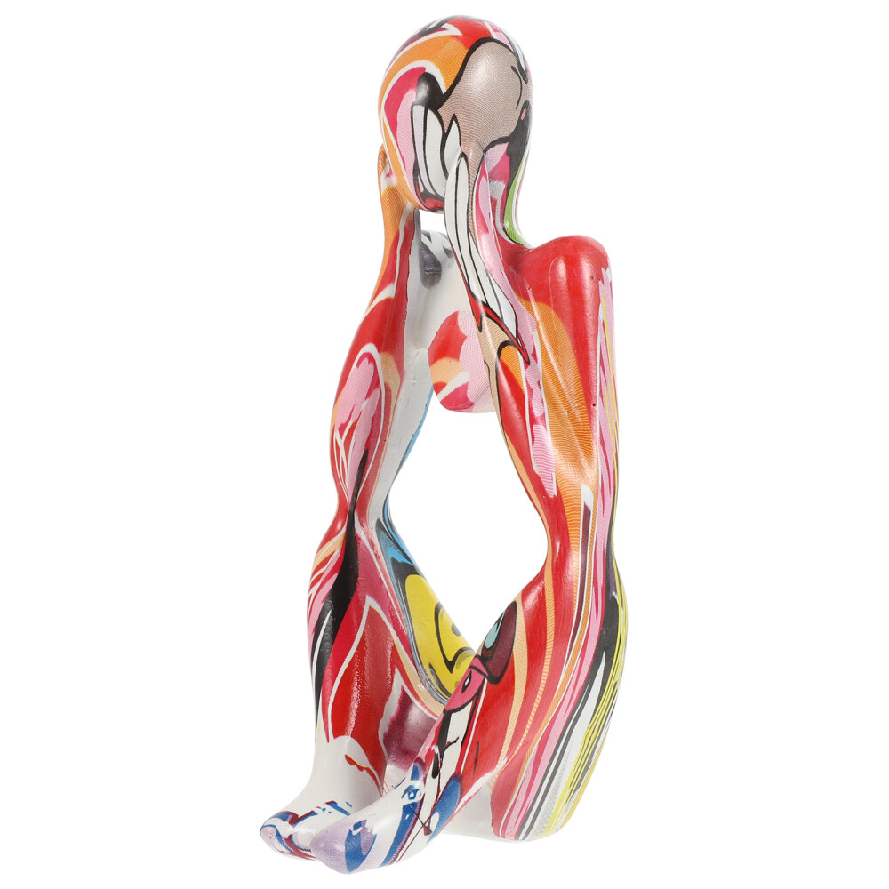 Premium Graffiti Abstract Modern Thinker Statues Elegant Thinker Figure