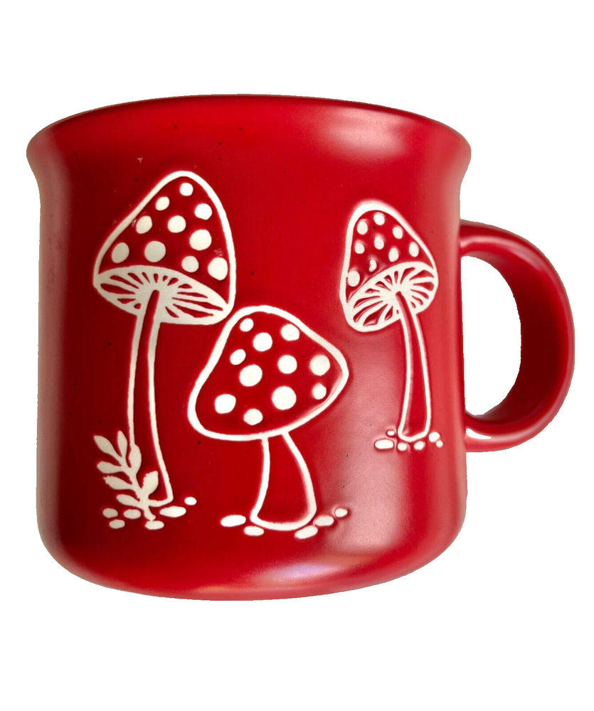 Red and White Heavyweight Seeds & Sunshine Mushroom Mug On Both Sides