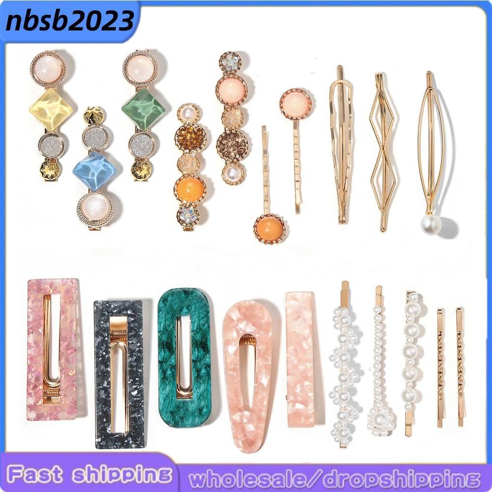 20PCS Acrylic Resin Hair Clips, Marble Alligator Bobby Pins Gifts for Women Girl