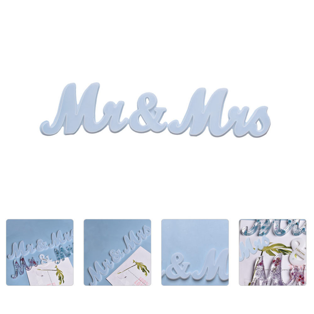 Molde de resina para letrero de boda moldes de resina epoxi moldes de fundición mesa de boda