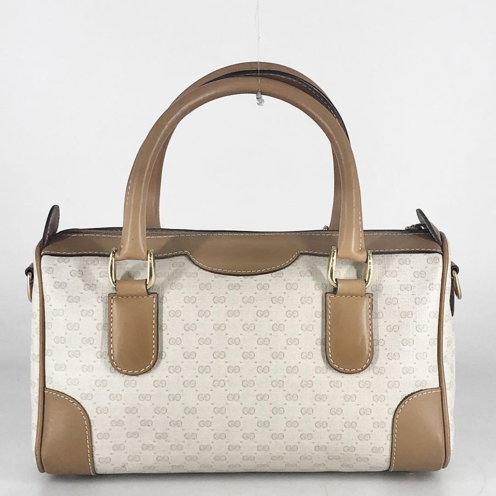 Vintage Gucci GG Formal Shoulder Bag FQ32 in Leather