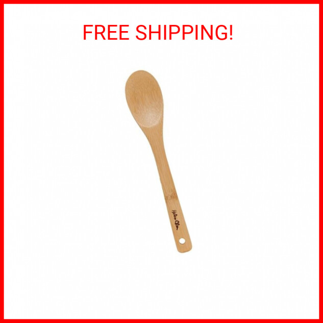Helen's Asian Kitchen Kitchen Spoon Cooking Utensil, 10-Inch, Natural Bamboo