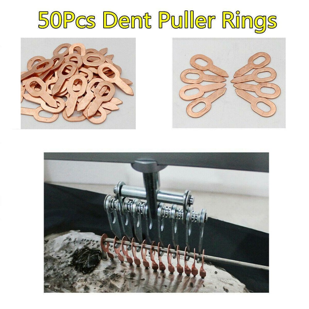 50PC Car Body Panel Spot Welder Soldering Dent Pulling Rings Puller Repair Tool
