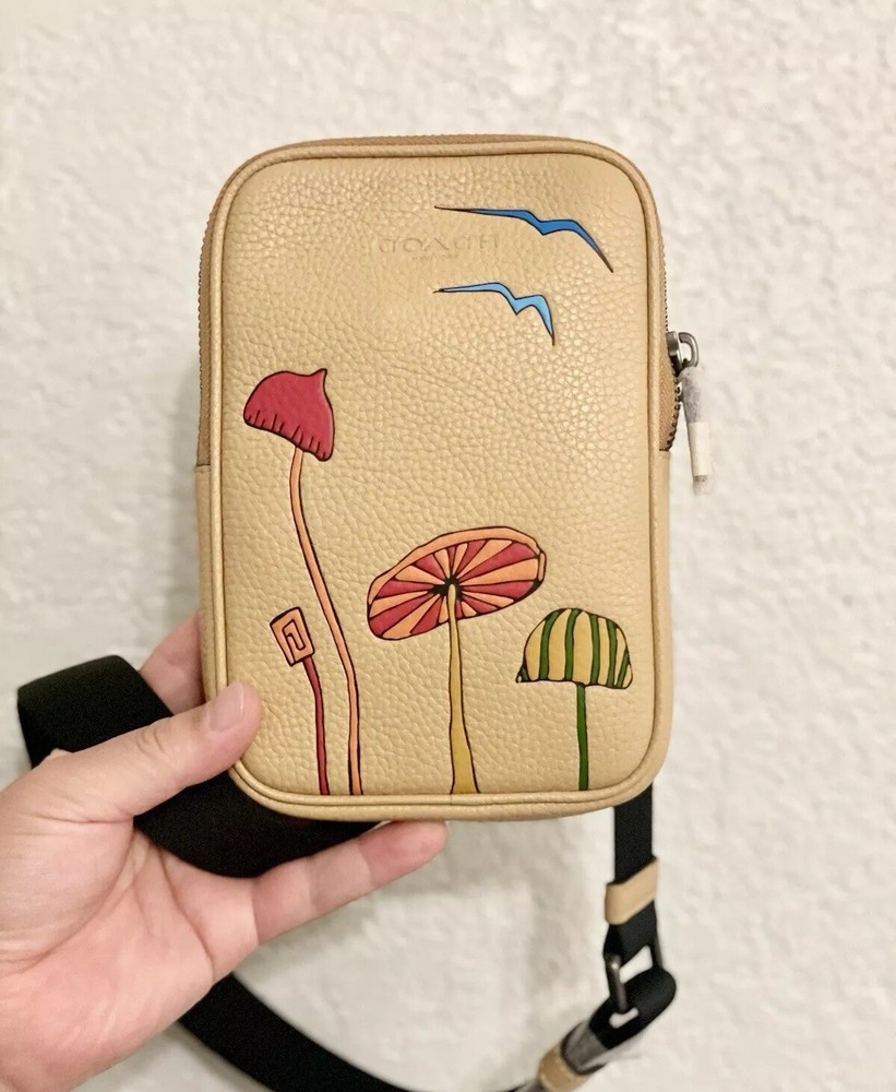 Coach CU543 Tan Multi Aden Crossbody Bag Observed By Us NWT