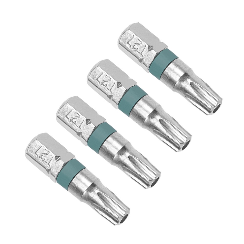 4pcs T27 Security Torx Screwdriver Bits with 1/4 Hex Shank
