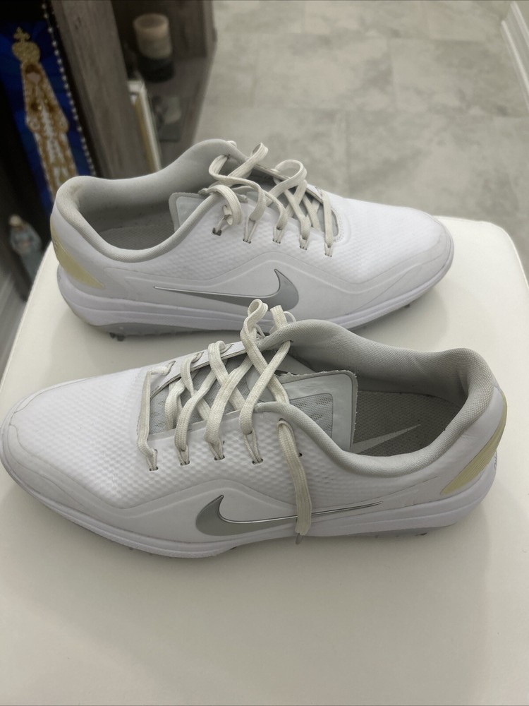 Nike React Vapor 2 White Metallic Cool Grey Golf Shoes, Size: 9