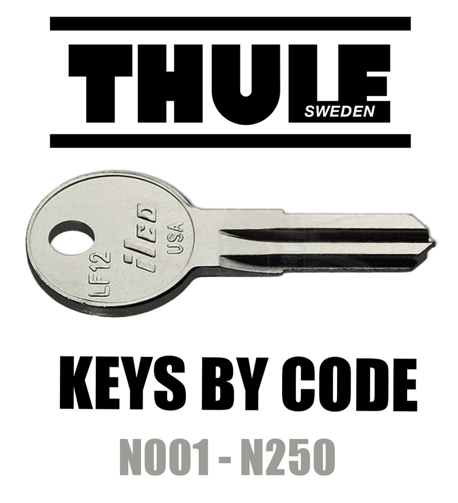 Thule Replacement Keys for Roof Bike Racks Cargo Carriers N001-N250