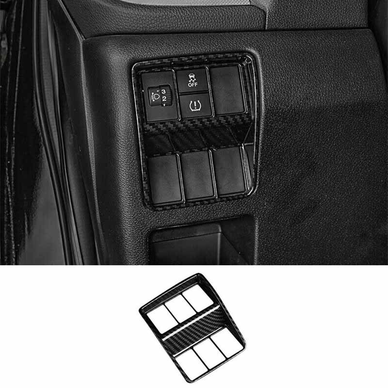 For Honda CR-V Frame Cover Headlight Switch Control ABS Carbon Fiber 2017-2022