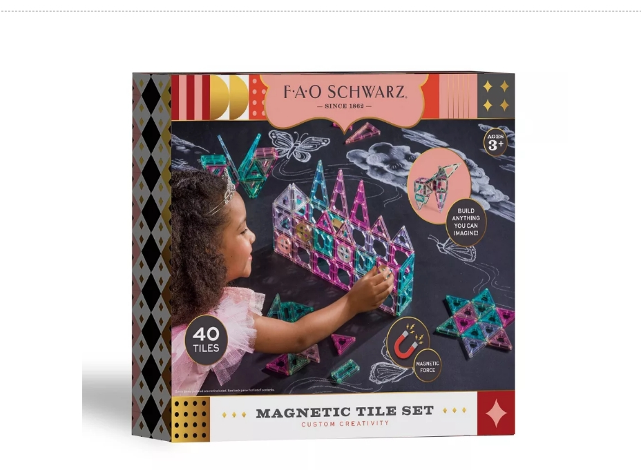 Schwarz Magnetic Tile Set Pastel 40pc