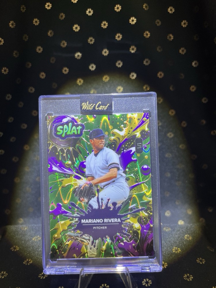 2024 Mariano Rivera WildCard Splat 1/1 Mardi Gras Wave !!