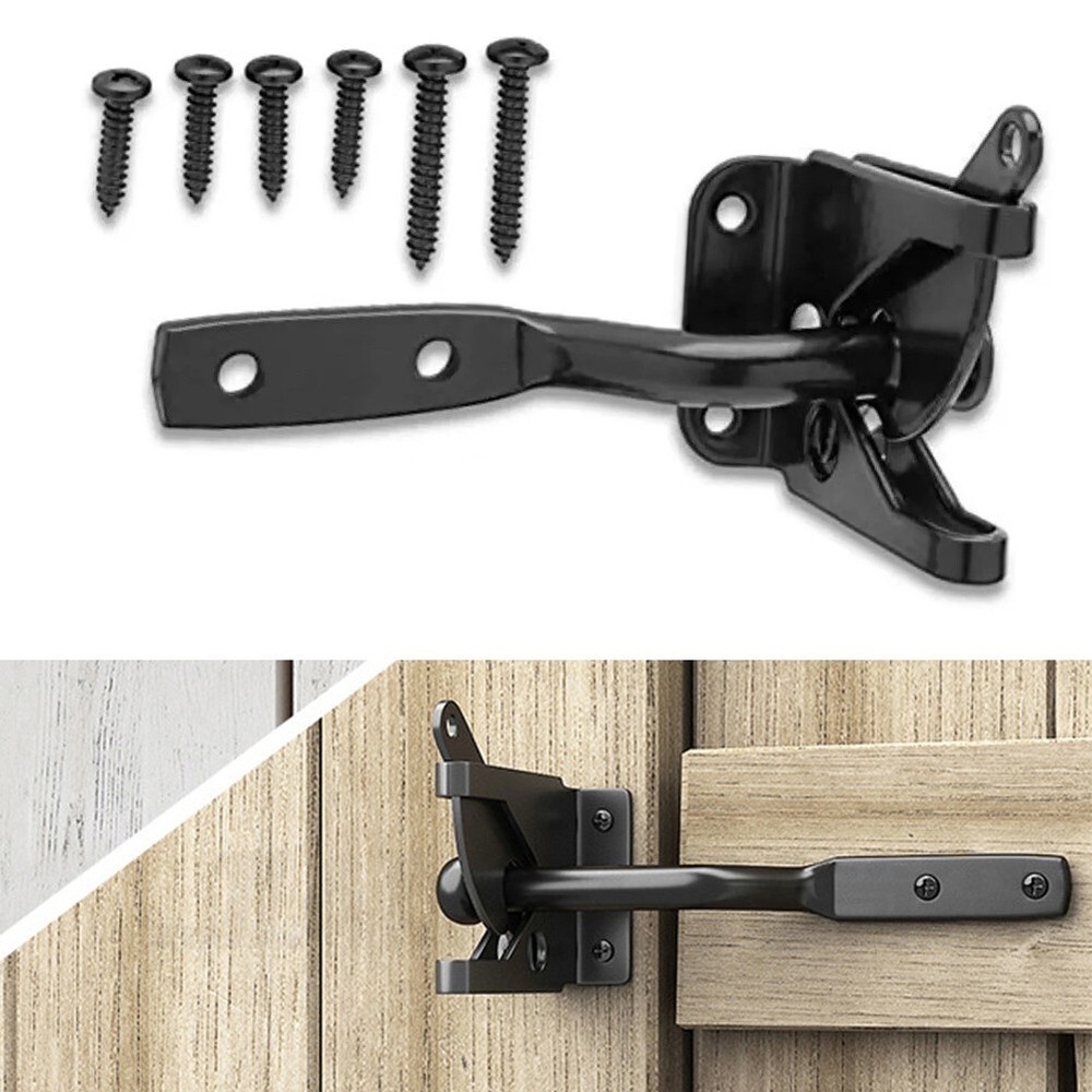 Sturdy and Stylish Self Locking Steel Gate Latch Automatic Gravity Lever