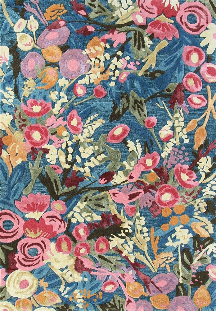 Wildfloral Modern Hand-Tufted 100% Wool Area Rug Carpet