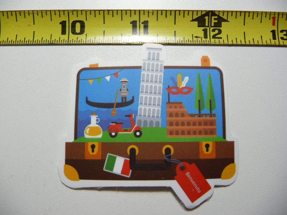 Italian Memories Suitcase Sticker for Travel Lovers