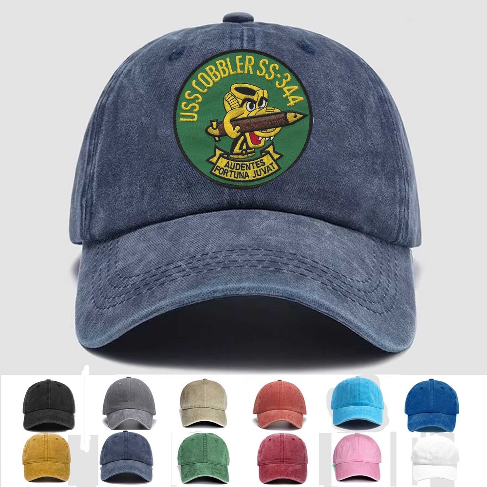 Custom Embroidered Hat SS-344 USS Cobbler, Veteran Cap, Trucker Hat, Gift Idea