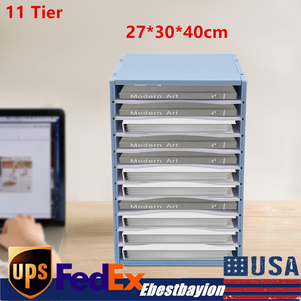 11-Tier Desktop Paper File Holder for Office and Home Document Organization