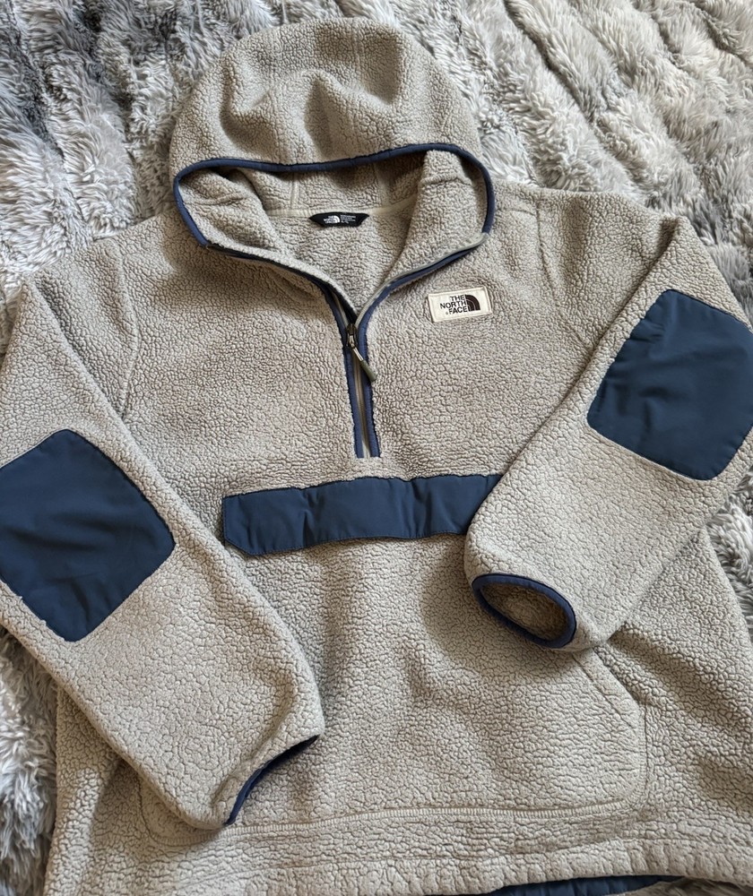The North Face Mens Campshire Hoodie Pullover Mens XL Sherpa Kangaroo Pouch Y2K
