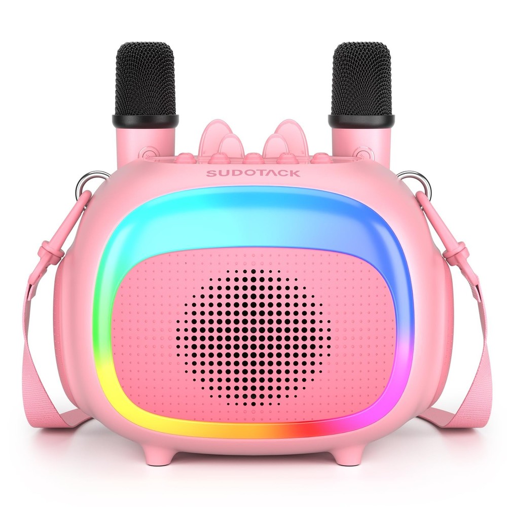 SUDOTACK Mini Karaoke Machine for Kids, Portable Bluetooth Karaoke Speaker wi...