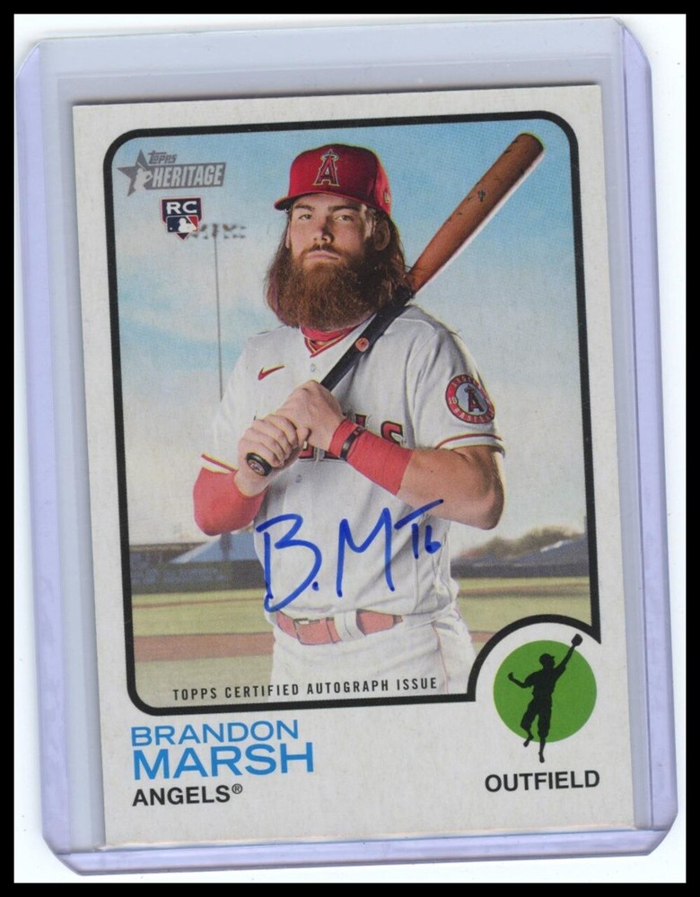 2022 Topps Heritage #ROA-BM Brandon Marsh Real One Autographs High Number
