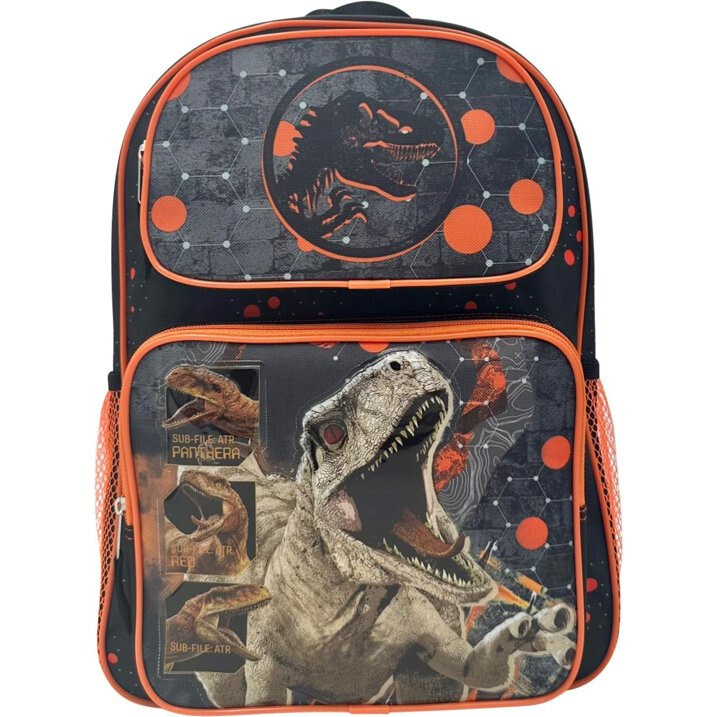 Large Backpack - Jurassic World - Park Orange/Black 16