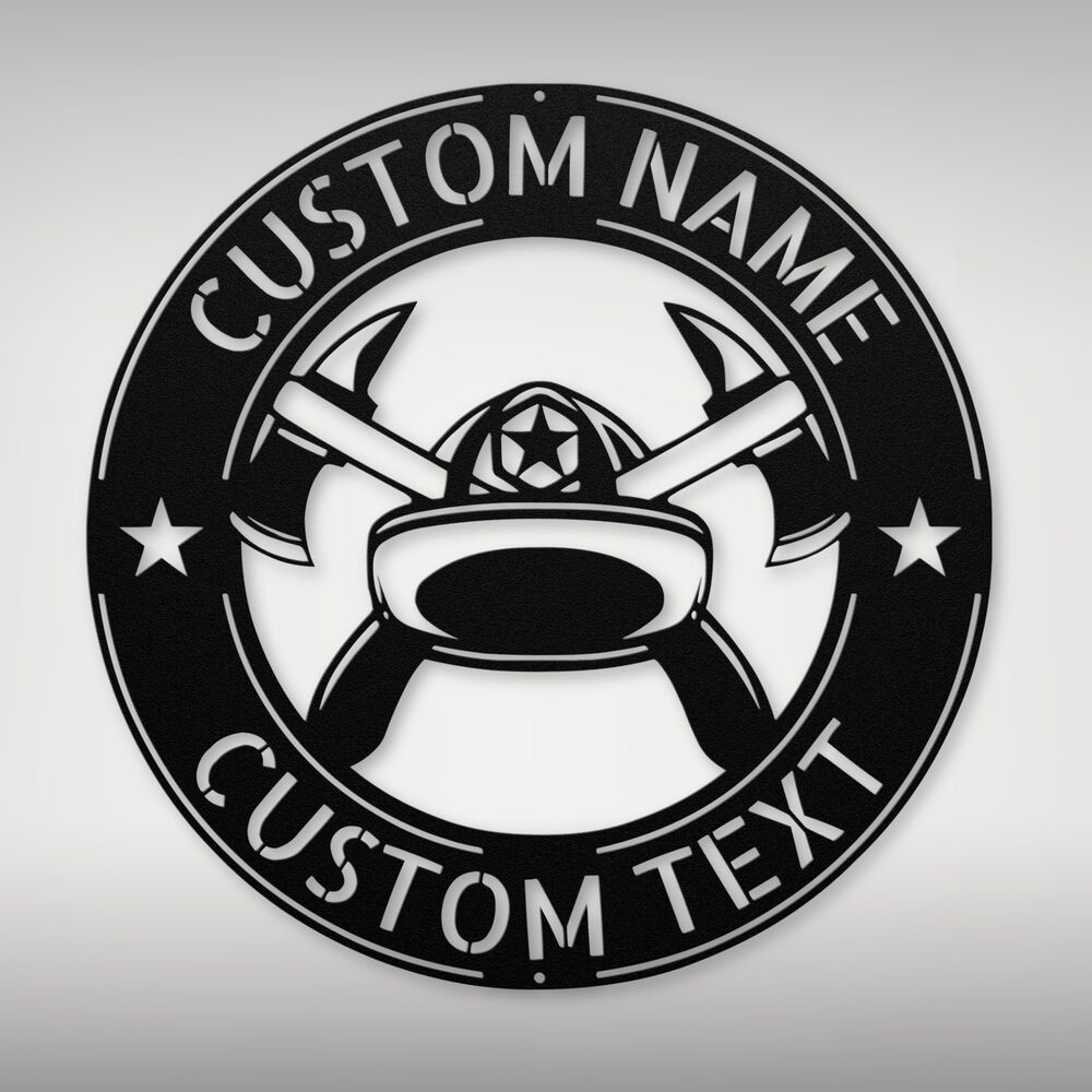 Personalized Firefighter Metal Wall Art Custom Fireman Sign For House Decor Gift