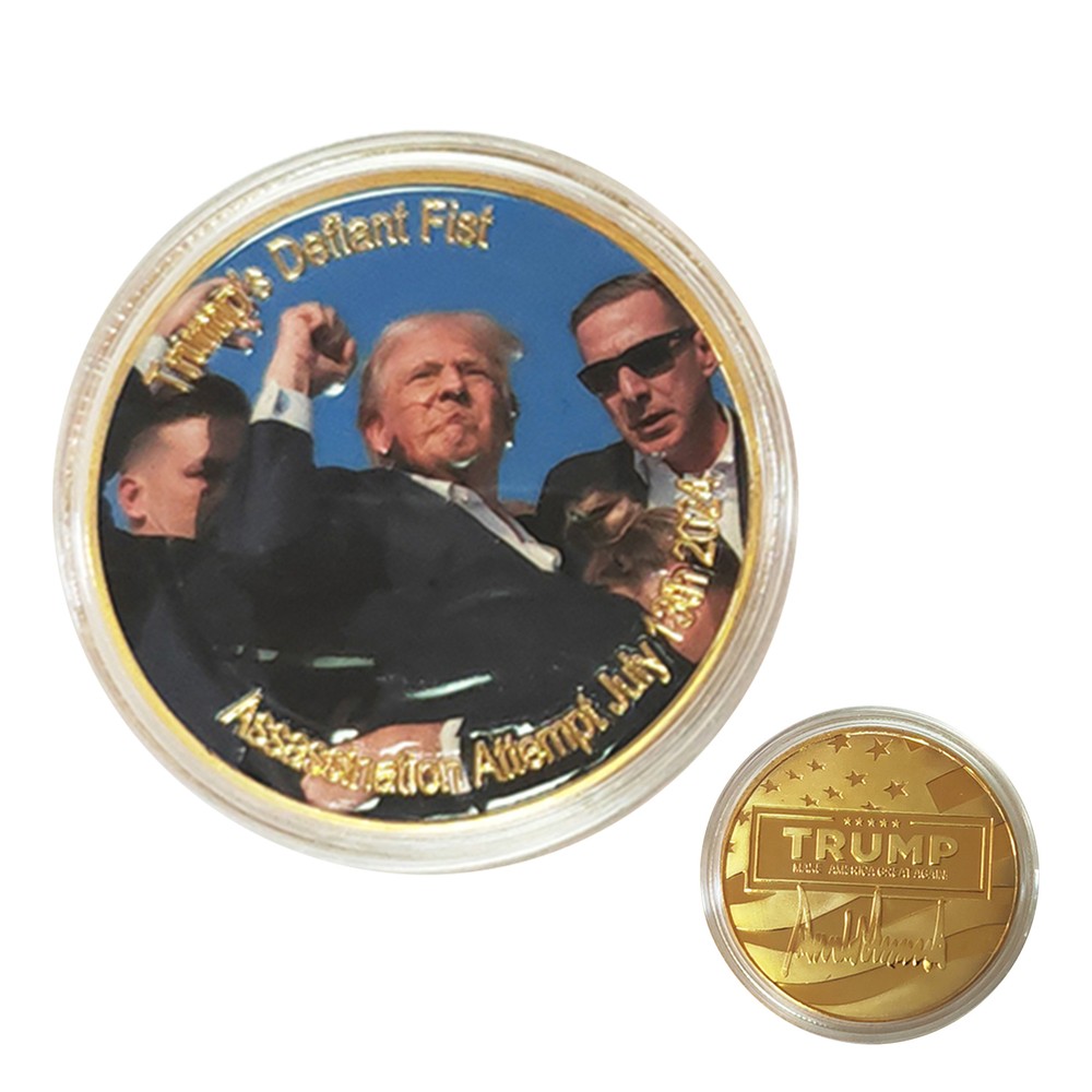2x Fight Shooting 2024 President Donald Trump Assassination Commemorative Coin