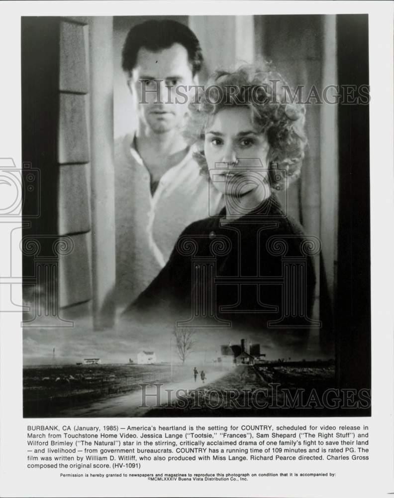 1984 Press Photo Jessica Lange, Sam Shepard in 