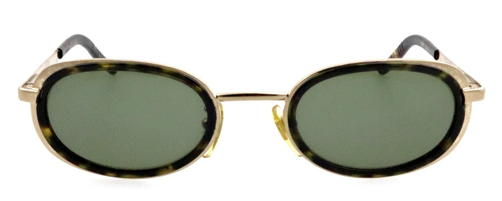 Vintage FENDI SL7116 300 49mm Gold Brown Havana Sunglasses Italy Unisex