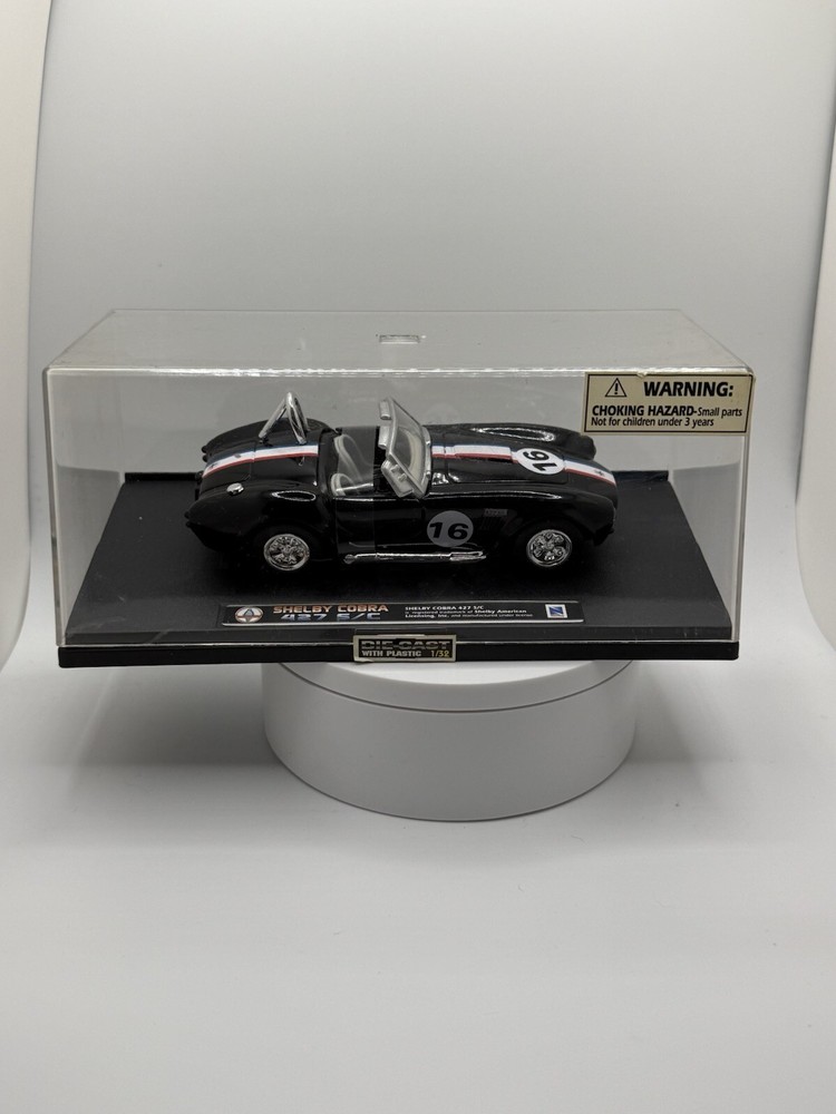 1966 Shelby Cobra 427 Classic Black New-Ray City Cruiser Diecast 1:32 Cracked