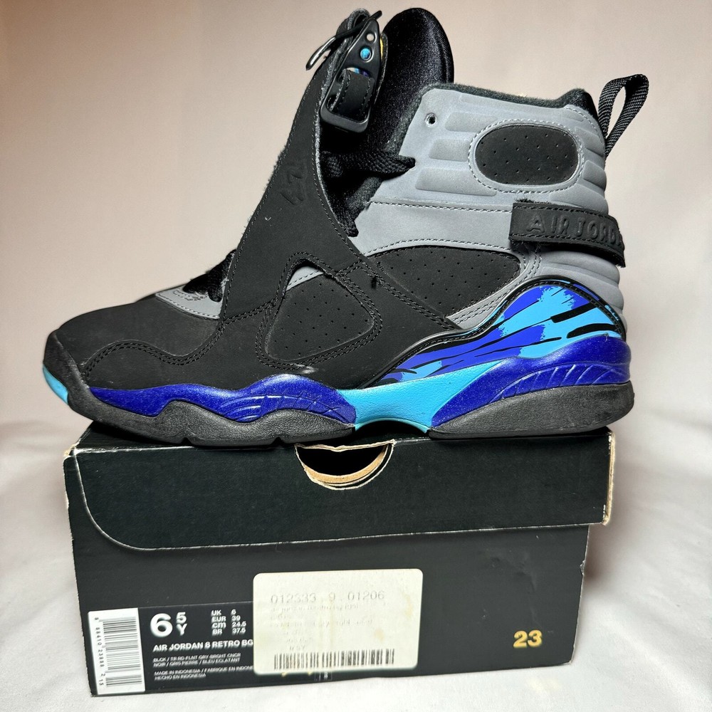 Nike Air Jordan 8 Retro BG Aqua 2015 Men's Shoes - Size 6.5 - 305368 025