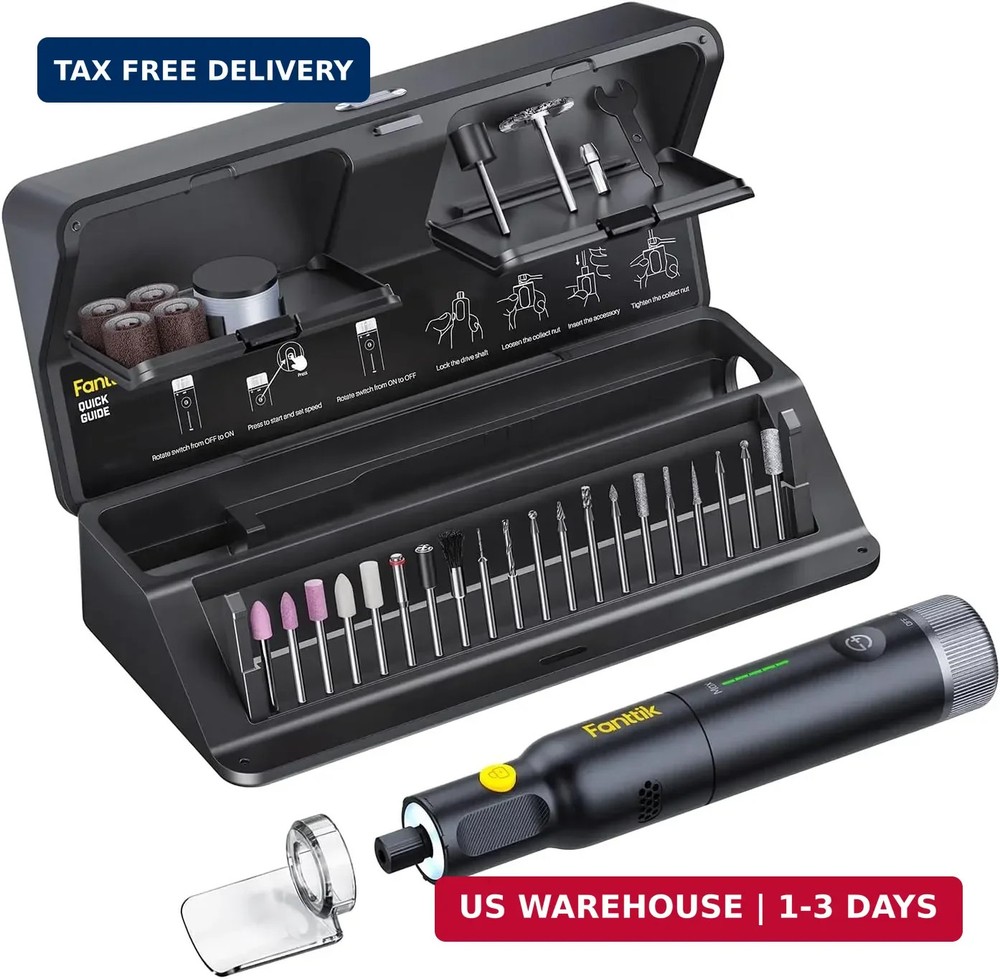 Fanttik F2 Pro Kit Cordless Rotary Tool Kit, Strong Motor, 5 Variable Speed, 250