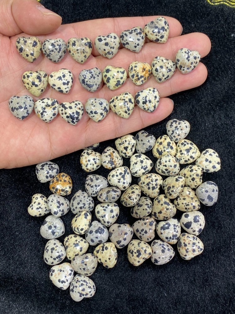 10pc Natural Balmatin Mini Heart hand-carved quartz crystal reiki healing gift