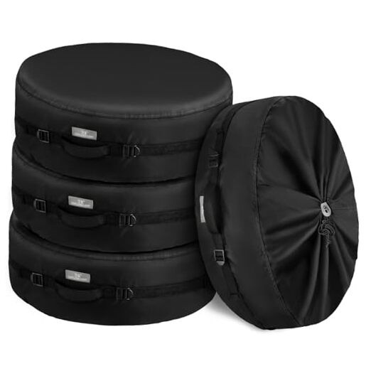 Seasonal Tire Cover - Spare Tire Bag with Handle, Heavy Duty Winter Wheel-image
