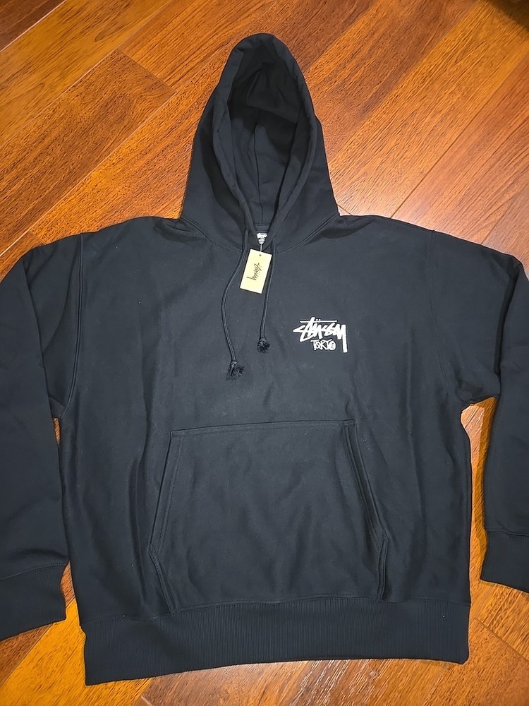 Stussy Tokyo Chapters Hoodie Pullover Sweater SS25 Sz-XL Men's Black BNWT