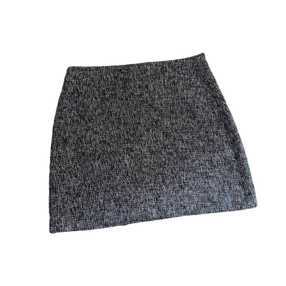 Loft Outlet Size 14 Tweed Mini Pencil Skirt-Chic Blue Black and White Colorway