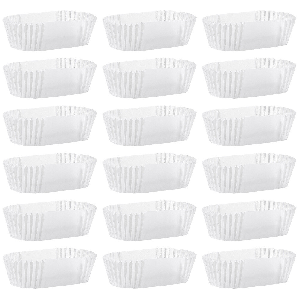 1000 Pcs Eclair Paper Cups Oval Baking Wafers Birthday Cake