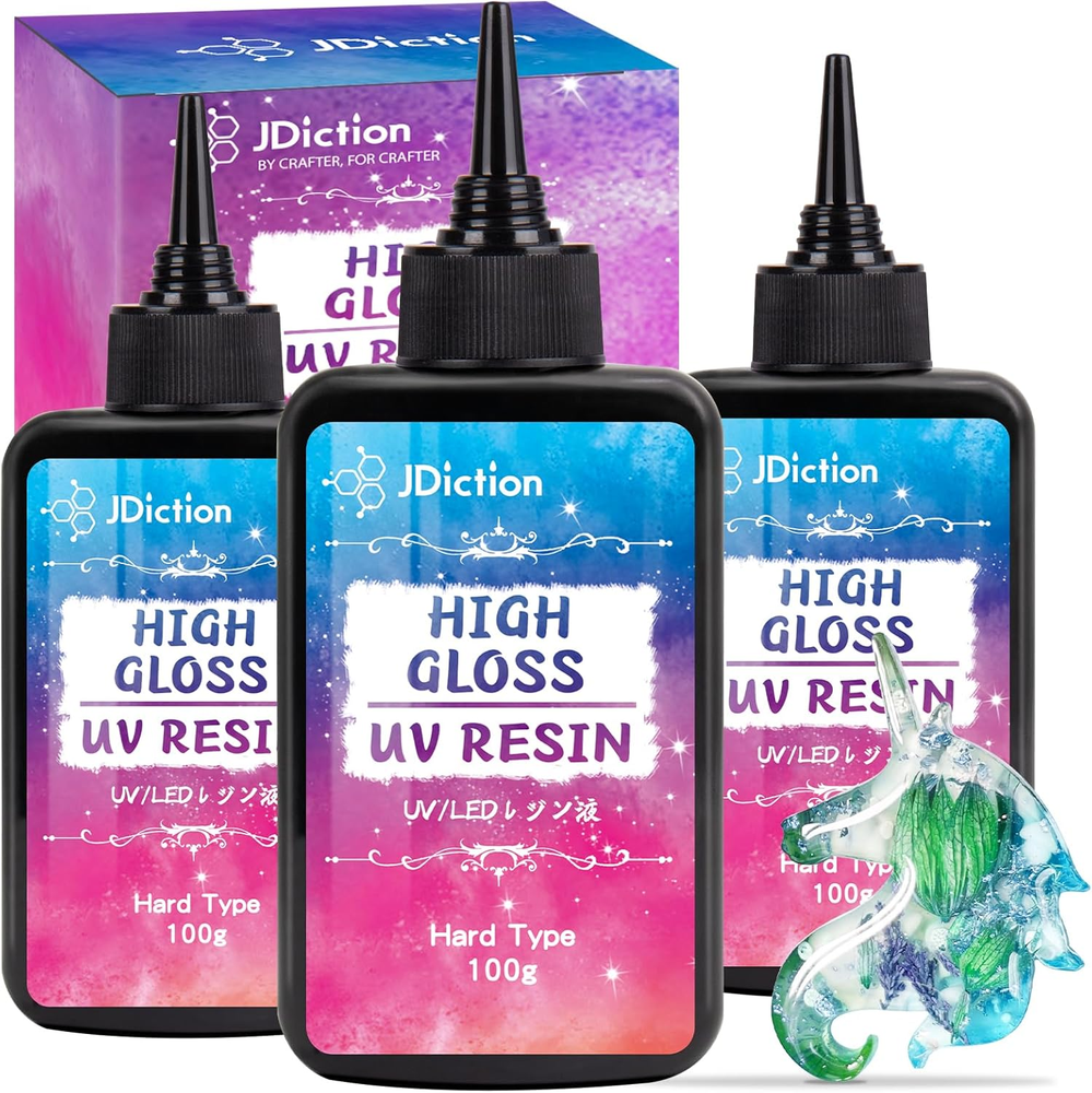 Jdiction 300G High Gloss UV Resin Solar Cure Sunlight Activated Clear