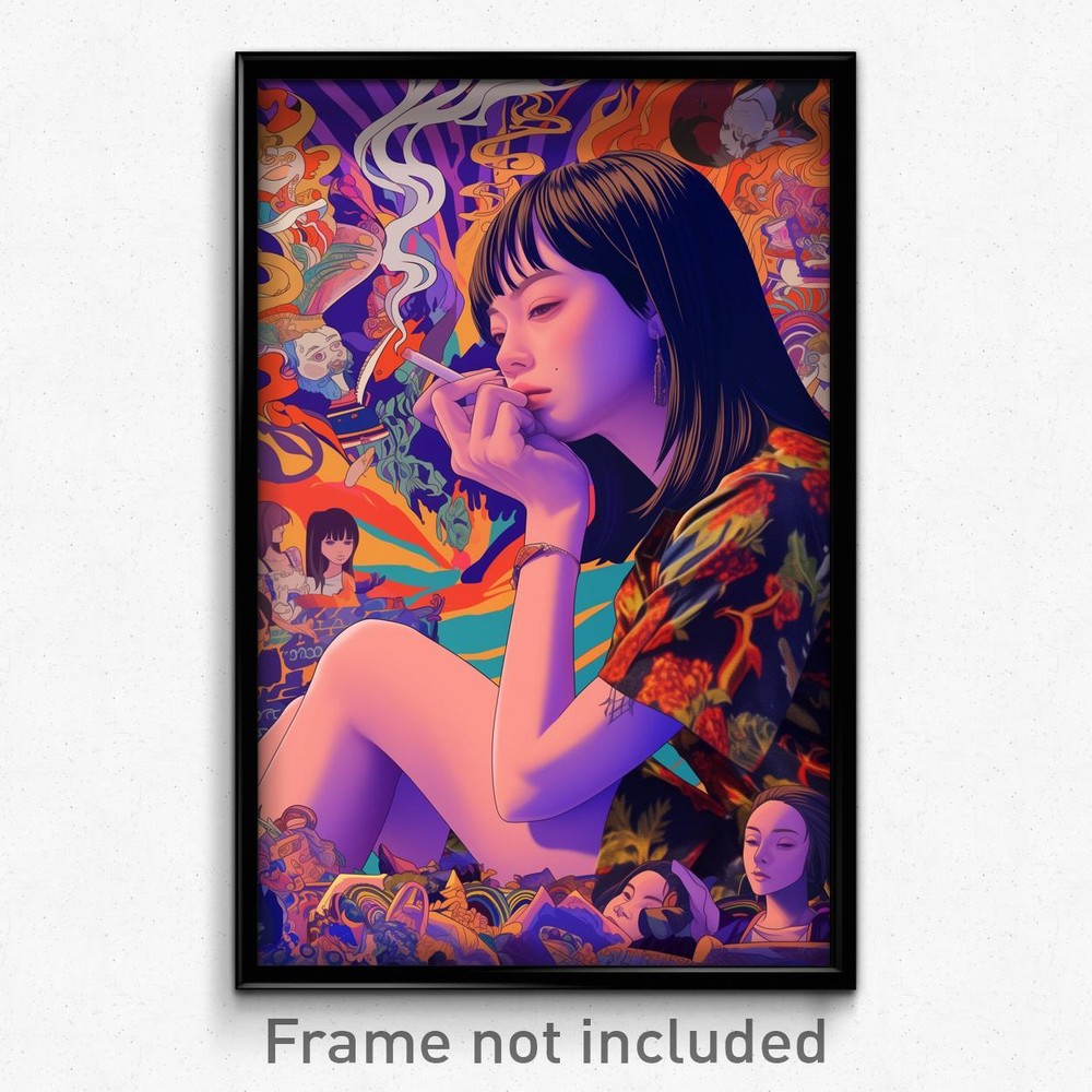 Thai Movie Poster - Thick Rest (Thailand Psychedelic Art Retro Film Print)