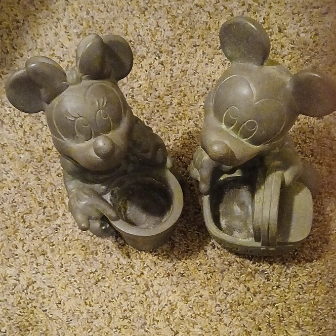 Disney Mickey and Minnie Mouse 1997 Garden Figurines Flower Planter