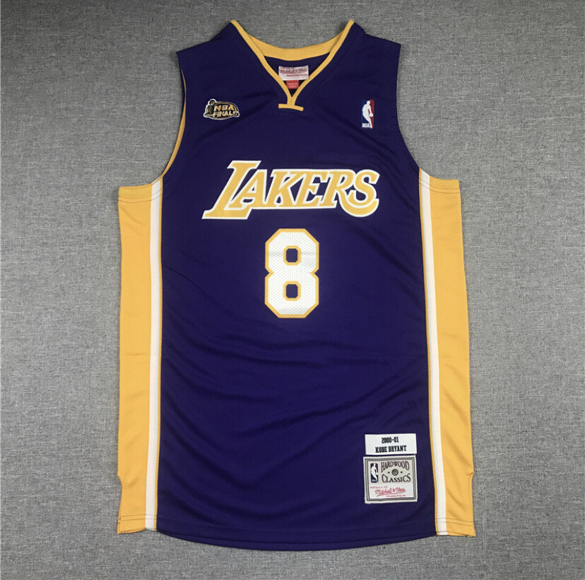 Los Angeles Lakers Kobe Bryant purple NBA Finals basketball retro jersey