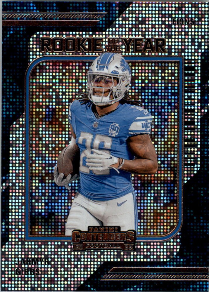 2023 Panini Contenders - Rookie of the Year Contenders #9 Jahmyr Gibbs (RC)