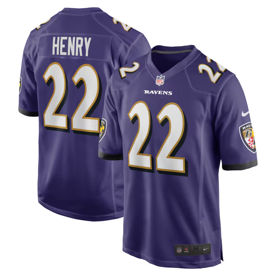 Derrick Henry Purple Stitched Game Jersey #22 NWT Men