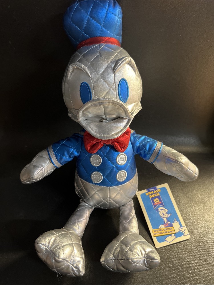 Disney Donald Duck 85th Anniversary Metallic 15-Inch Plush Special Edition NWT