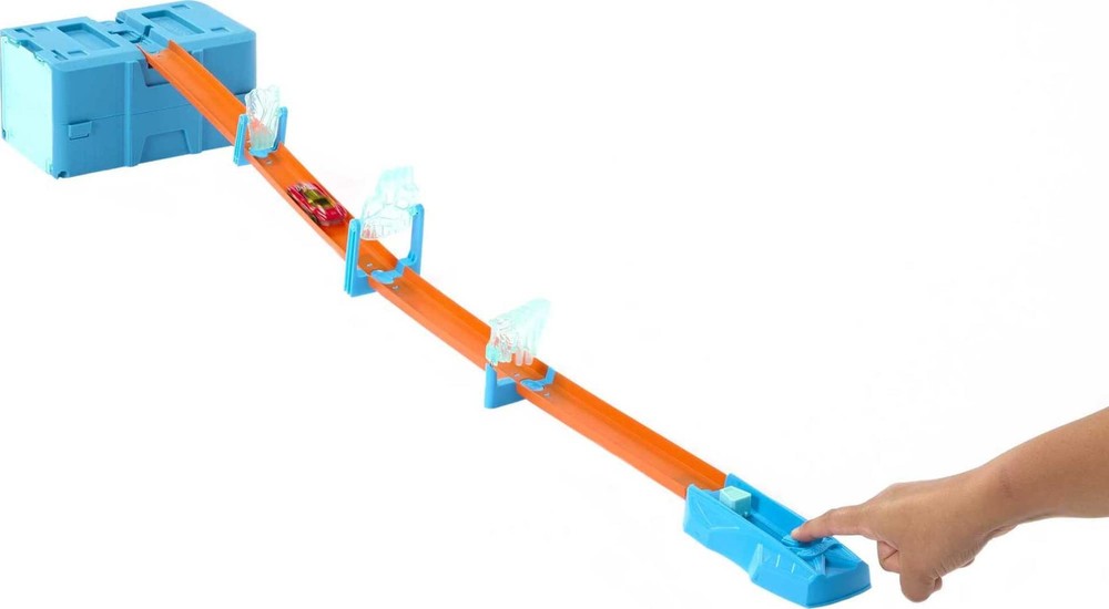 Toy Car Set, Track Builder Ice Crash Playset, 10 Component Parts & 1:64 Scale...