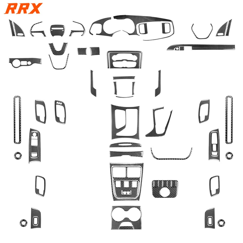 65Pcs Real Carbon Fiber Kits Whole Interior Trim Cover For Dodge Charger 2015-22