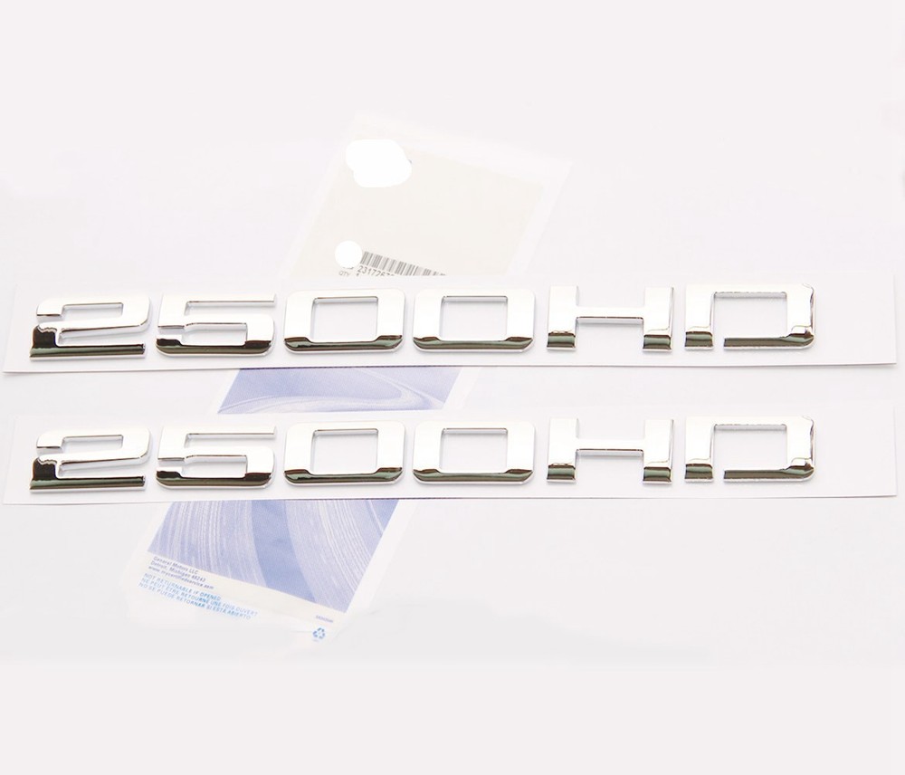 2x OEM Chrome Front Door made for 2500HD Emblem Badge Silverado Sierra