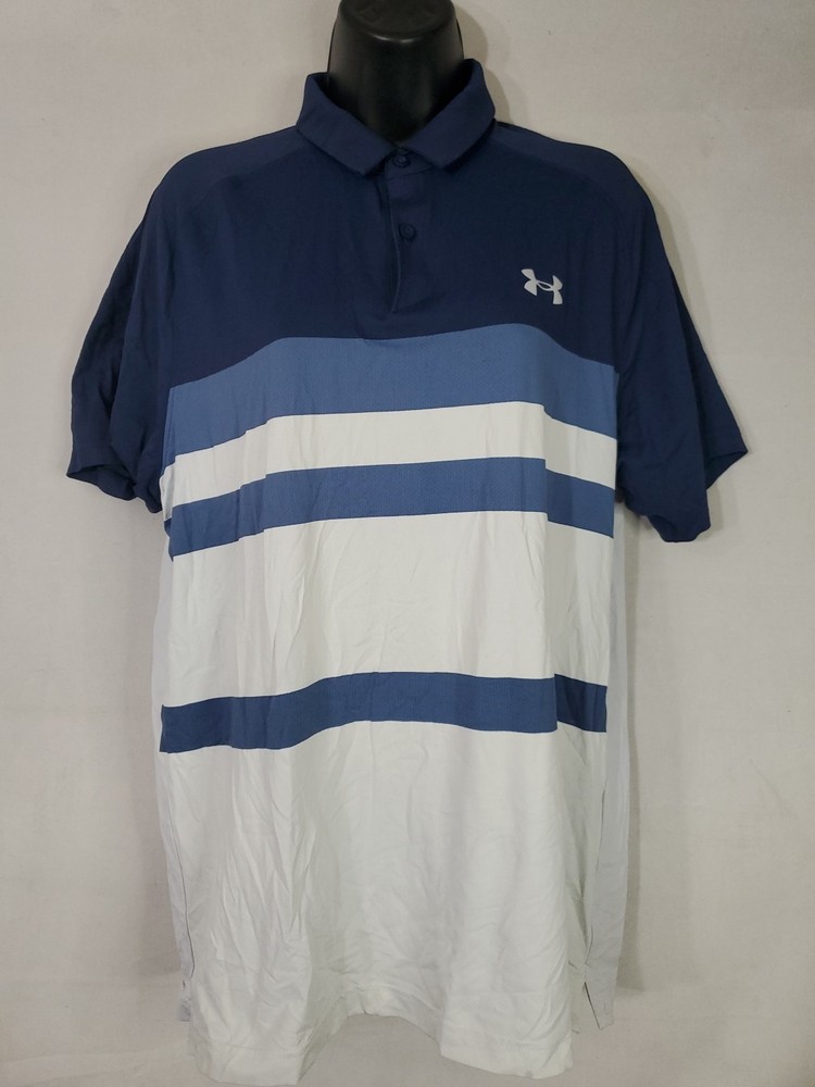 Under Armour Men's Heat Gear Polo Shirt Size Mediun Short Sleeve